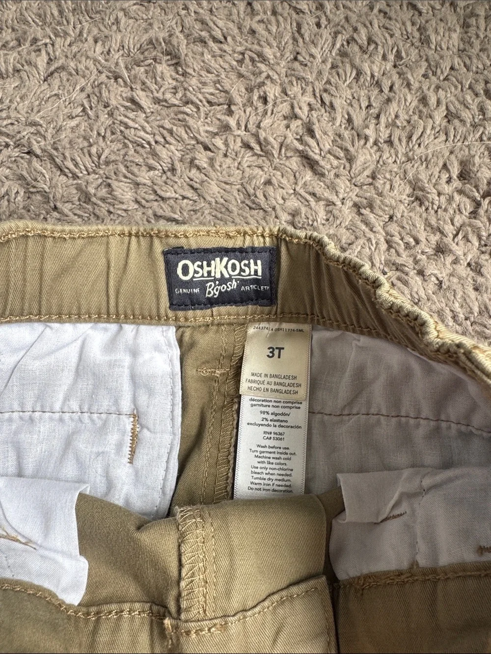 OshKosh B'gosh Tan Straight Leg Chinos